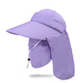 La boutique du chapeau chapeau d'été Violet Chapeau de soleil et masque pour femmes