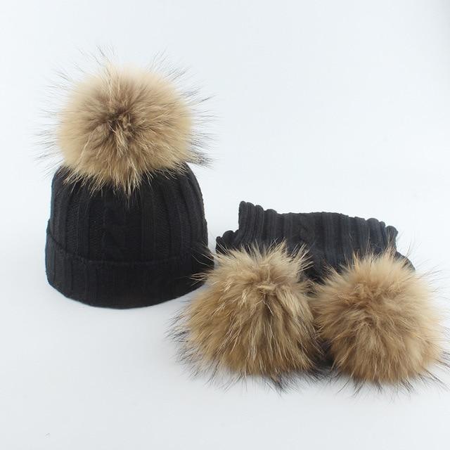 La boutique du chapeau chapeau d'hiver Bonnet et écharpe ensemble mignon bébé garçon fille d' hiver