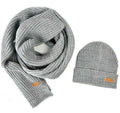 La boutique du chapeau chapeau d'hiver Gris Ensemble écharpe et bonnet unisexe