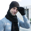 La boutique du chapeau chapeau d'hiver Noir Chapeau écharpes et écran tactile gants