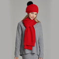 La boutique du chapeau chapeau d'hiver Rouge Bonnet écharpe haute qualité Chic Pour Femmes