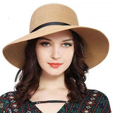 La boutique du chapeau chapeau de paille Kaki / M Chapeau de paille pour femmes