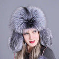 La boutique du chapeau chapka russe Gris 1 Chapeau 100% naturel doux véritable fourrure de renard