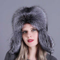 La boutique du chapeau chapka russe Gris 6 Chapeau 100% naturel doux véritable fourrure de renard