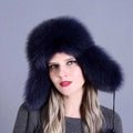 La boutique du chapeau chapka russe Noir 2 Chapeau 100% naturel doux véritable fourrure de renard