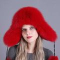 La boutique du chapeau chapka russe Rouge 11 Chapeau 100% naturel doux véritable fourrure de renard
