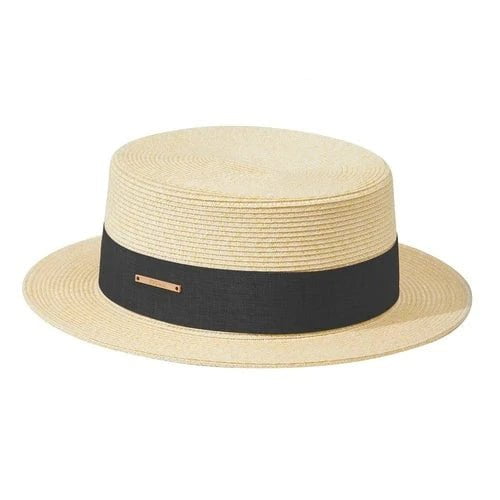 La boutique du chapeau Crème/noir / 58-60cm Ajustable Chapeau de soleil de plage