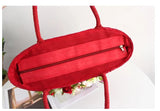 La boutique du chapeau Ensemble sac et chapeau rouge en rotin style bohème