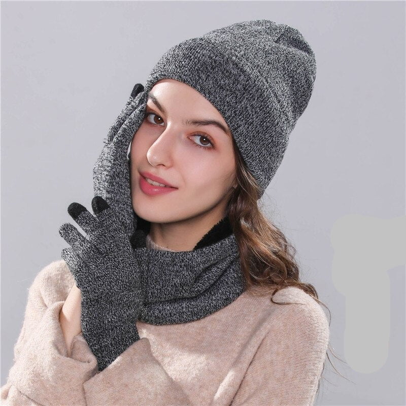 La boutique du chapeau Gris Ensemble gants et écharpe pour fille