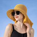 La boutique du chapeau Jaune Chapeau d'été avec protection du cou