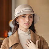 La boutique du chapeau Kaki / Standard 56-58 cm Chapeau Fedora Intemporel pour Femme