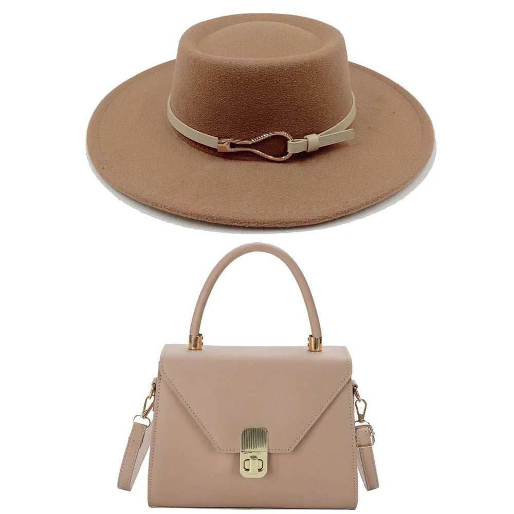 La boutique du chapeau Khaki / 55-58CM Chapeau Fedora et sac