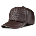 La boutique du chapeau Marron / Adjustable Casquette en cuir de vachette