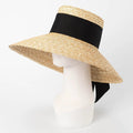 La boutique du chapeau Marron/noir / M55-58cm Chapeau de paille d'été pour femme