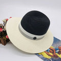 La boutique du chapeau Noir 2 / 54-58cm Chapeau de paille haut de gamme