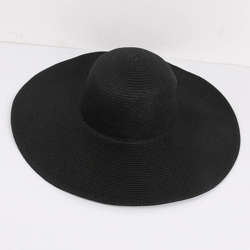 La boutique du chapeau Noir / 56-58cm Chapeau de plage femme