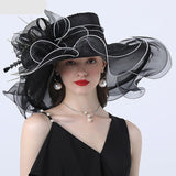 La boutique du chapeau Noir Chapeau Feutré De Mariage