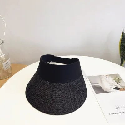 La boutique du chapeau Noir Chapeau pare-soleil en paille