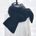 La boutique du chapeau Noir Écharpe tricotée en laine pour Femme