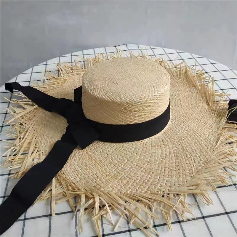 La boutique du chapeau Raffia / M 56-58cm Chapeau de Paille femme