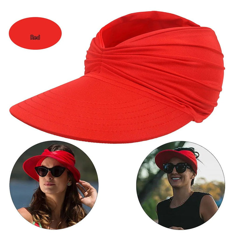 La boutique du chapeau Red Chapeau de soleil à visière pour femmes