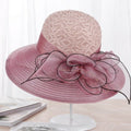 La boutique du chapeau Rose / 56-58cm Chapeau élégant en fil de soie à fleurs