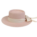 La boutique du chapeau Rose / M55-58cm Chapeau de plage avec ruban