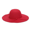 La boutique du chapeau Rouge / 55/57cm Chapeau en laine avec nœud papillon