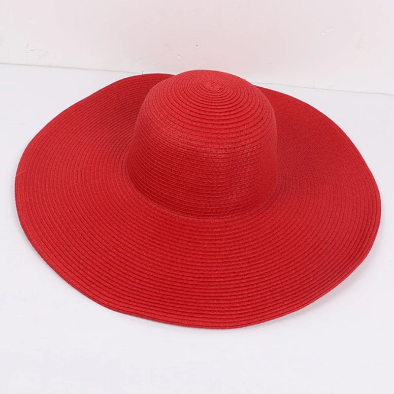 La boutique du chapeau Rouge / 56-58cm Chapeau de plage femme