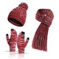La boutique du chapeau Rouge Echarpe, bonnet et gants en laine