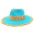 La boutique du chapeau Turquoise / M55-58cm Chapeau de paille pour femme