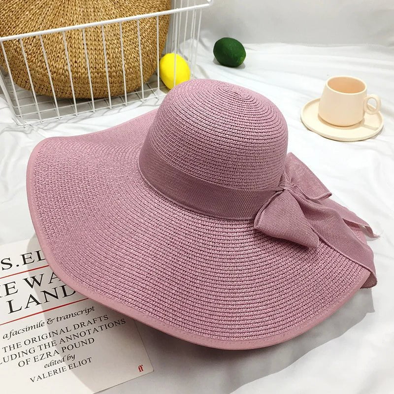 La boutique du chapeau Violet / M55-58cm Grand chapeau de soleil