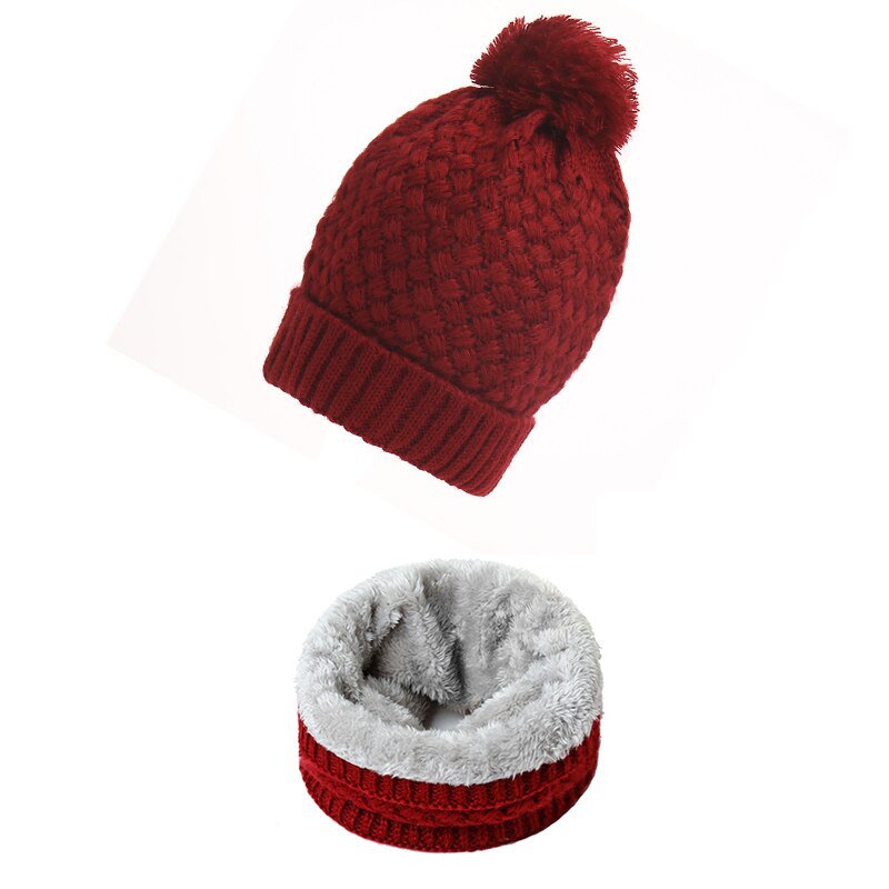 La boutique du chapeau WJ75-SET12 Ensemble foulard tricoté et bonnet