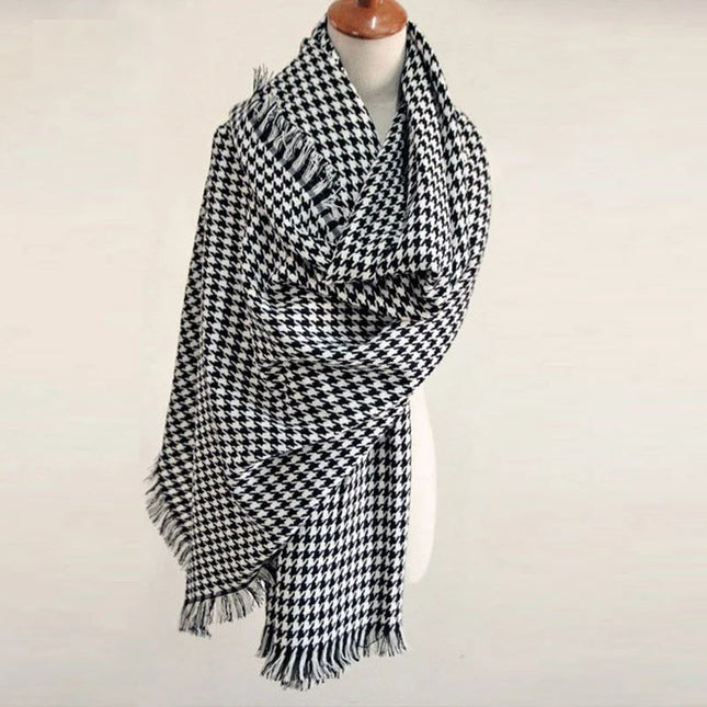 Longue écharpe de Couverture - Noir/blanc - | La boutique du chapeau