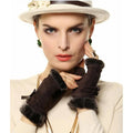 Multi-tendance Gants Marron / S Gants en cuir véritable daim Mode femmes Fashion
