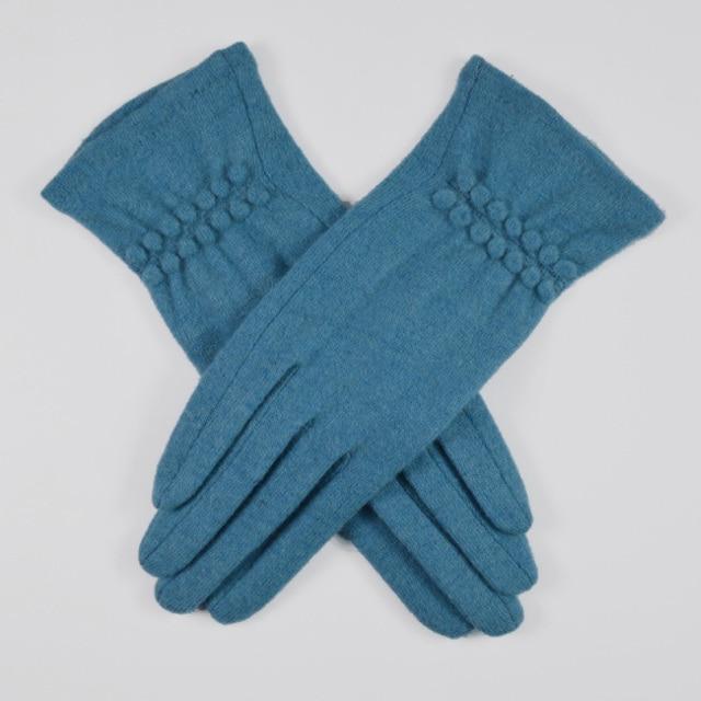 Multi-tendance gants tactile Bleu Gants de laine doux élégant chaud écran tactile
