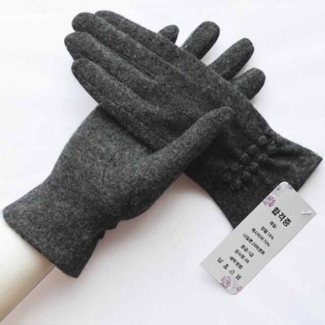 Multi-tendance gants tactile Gris Clair Gants de laine doux élégant chaud écran tactile