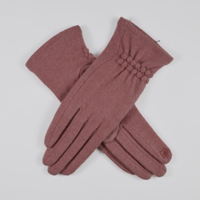 Multi-tendance gants tactile Rose Gants de laine doux élégant chaud écran tactile
