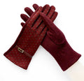 Multi-tendance gants tactile Rouge Gants à la mode hiver femmes épais cachemire