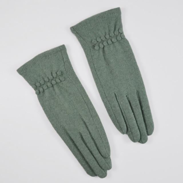 Multi-tendance gants tactile Vert Gants de laine doux élégant chaud écran tactile