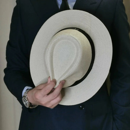 Panama classique a bord large - Beige - M (56 - 58cm) | La boutique du chapeau