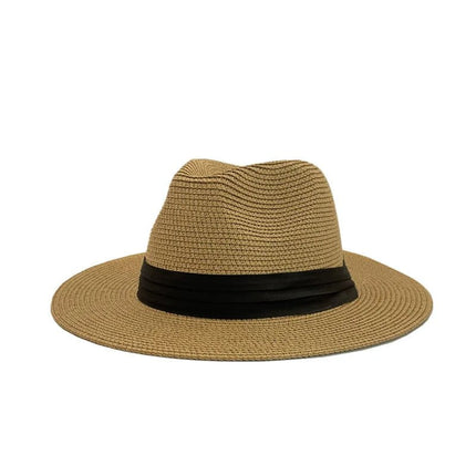 Panama classique avec ruban noir - Khaki - M (56 - 58cm) | La boutique du chapeau