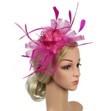 Paris-Chapeau béret Rose Chapeau Fascinant Plume Fleur
