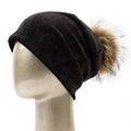 Paris-Chapeau bonnet Noir A Bonnet en velours très doux et confortable