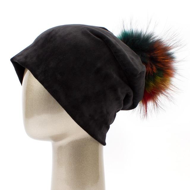 Paris-Chapeau bonnet Noir C Bonnet en velours très doux et confortable