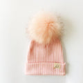 Paris-Chapeau bonnet rose Bonnet enfant avec pompon