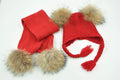 Paris-Chapeau bonnet Rouge 2 / 1 à 5 ans Bonnet et écharpe luxe et chaud pour filles garçons