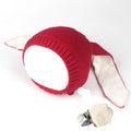 Paris-Chapeau bonnet Rouge1 Bonnet en laine oreilles de lapin