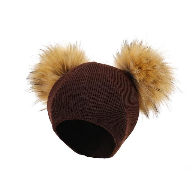 Paris-Chapeau bonnet & skullies Bonnet D'hiver Bébé pompon ultra-doux