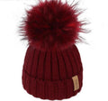 Paris-Chapeau bonnet & skullies Faux Fur Pompom 3 / 4-10  ans Bonnet d'hiver pompon pour enfants de 2 à 7